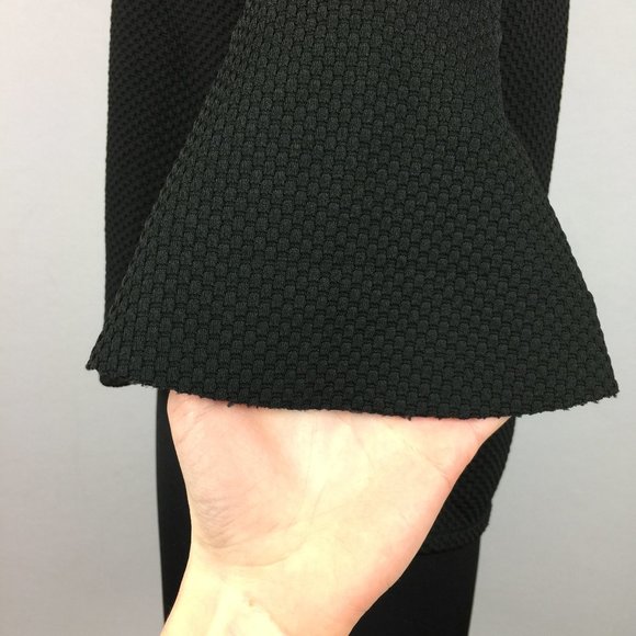 Zara W&B S Textured Blouse Top 3/4 Bell Sleeves - Picture 8 of 10